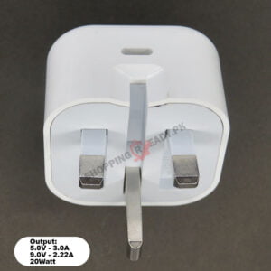 Iphone Type-c PD 100% Fast Charger 3 Pin / 20 Watt – Compatible Iphone 11/12/13/XR/X/Xs (Pro, Pro Max & Mini)