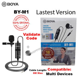 100% Original Boya BY M1 Microphone – Compatible Multi Devices