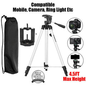 High Quality 4.5ft Tripod Professional Stand 330A With Mobile Phone Holder